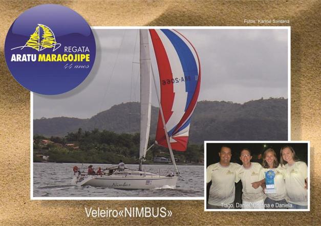 Tripulção do Nimbus na regata Aratu - Maragojipe 2012